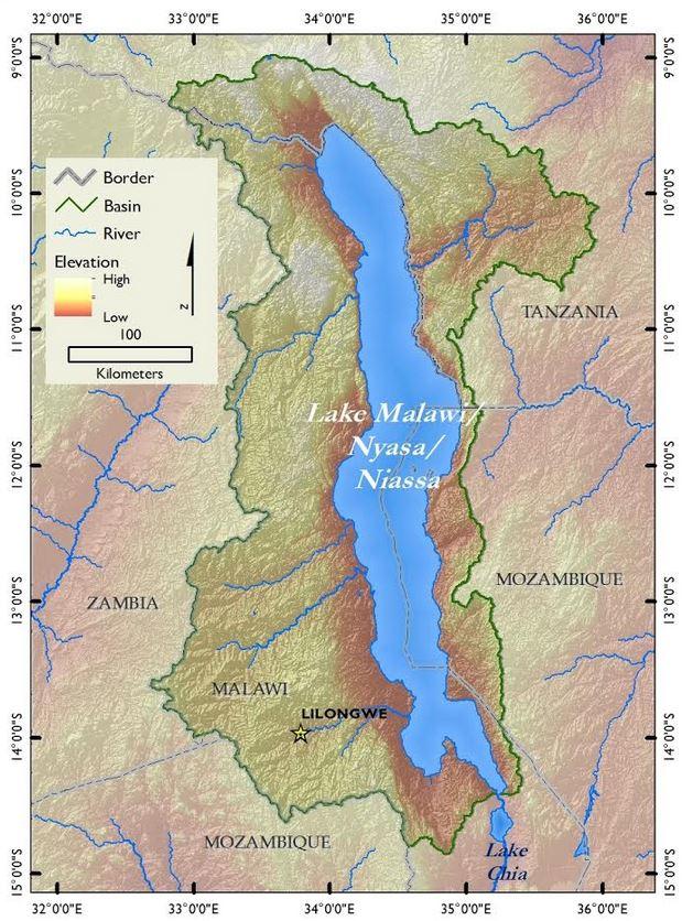 africa map lake nyasa